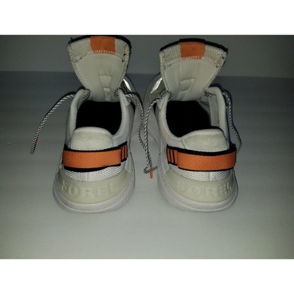 SOREL Kinetic Breakthru Tech Lace Sneakers Sz 10 41 White Orange Gray - Picture 8 of 13